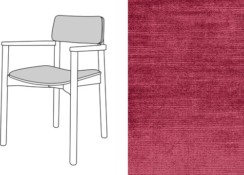 Mine Armchair Uph. Avignon Ruby (840)