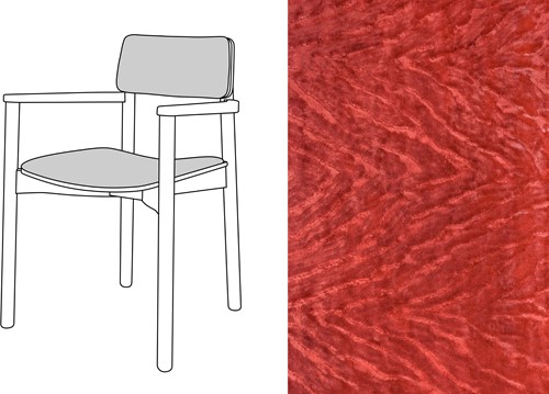 Mine Armchair Uph. Folie Douce 70
