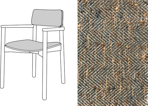 Mine Armchair Uph. Magnus Chocolat