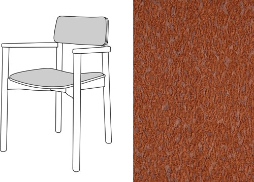 Mine Armchair Uph. Magma 08