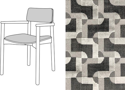 Mine Armchair Uph. Mosaik 009