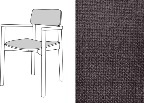 Mine Armchair Uph. Paco Ardoise