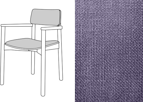 Mine Armchair Uph. Paco Violet Vintage