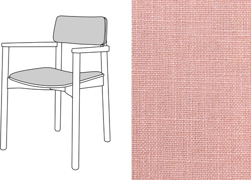 Mine Armchair Uph. Rave Ash Rose (802)