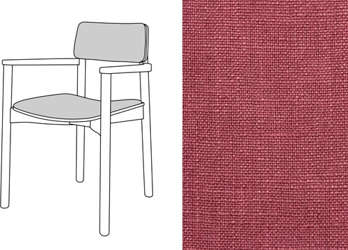 Mine Armchair Uph. Rave Dry Rose (187)