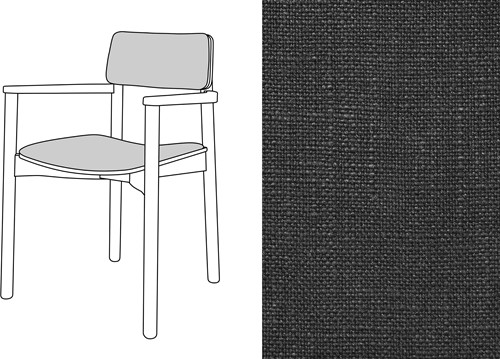 Mine Armchair Uph. Rave Jet Black (689)