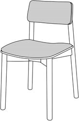 Mine Dining Chair Uph. Black