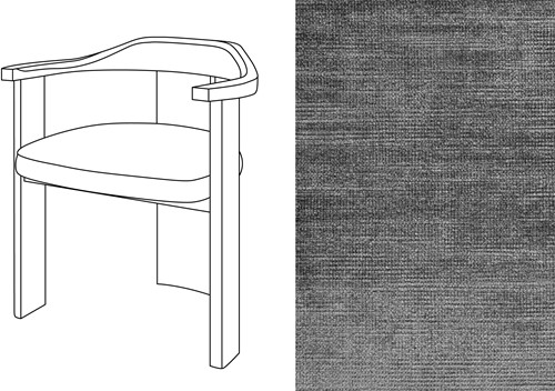 Noble Armchair Avignon Charcoal (667)