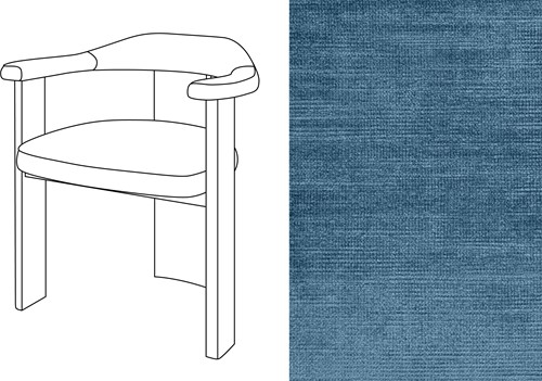 Noble Uph. Armchair Avignon Midnight (265)