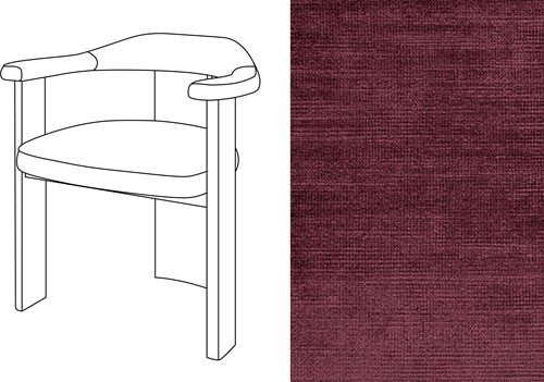 Noble Uph. Armchair Avignon Purple Plum (870)