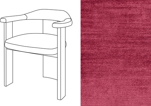 Noble Uph. Armchair Avignon Ruby (840)