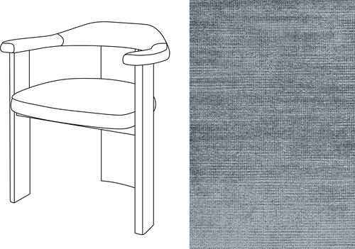 Noble Uph. Armchair Avignon Steel (666)