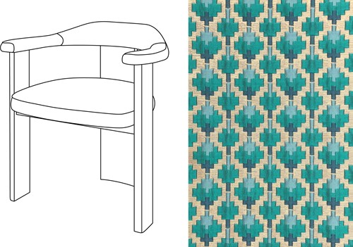 Noble Uph. Armchair Coriandoli 004