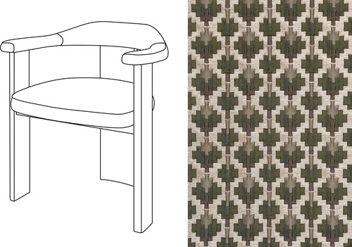 Noble Uph. Armchair Coriandoli 005
