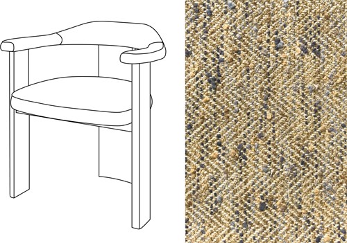 Noble Uph. Armchair Magnus Sucre de Canne