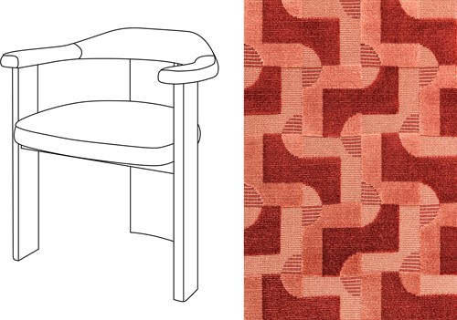 Noble Uph. Armchair Mosaik 004