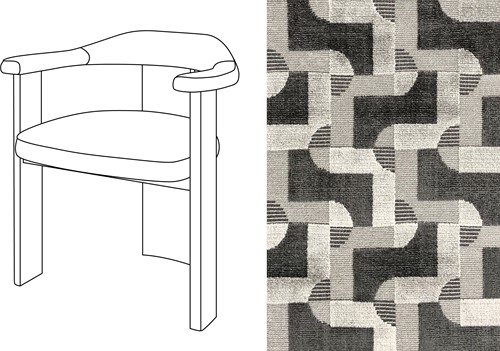 Noble Uph. Armchair Mosaik 009