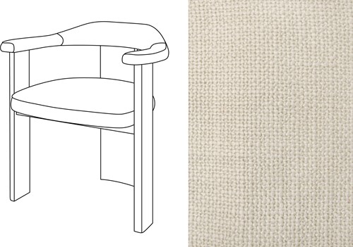 Noble Uph. Armchair Paco Nougat