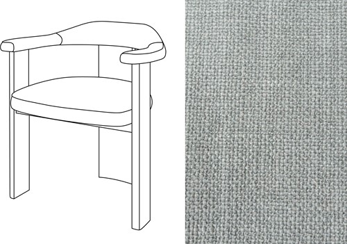 Noble Uph. Armchair Paco Acier