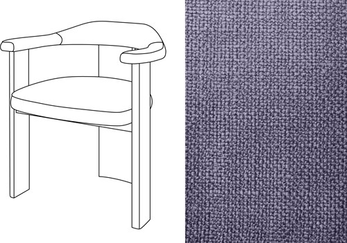 Noble Uph. Armchair Paco Violet Vintage