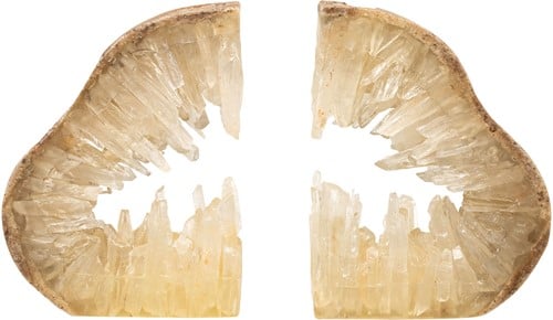 Natural Quartz In Bookend Set of 2