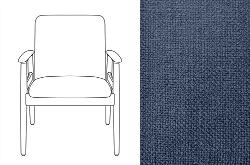 Sandal Chair Paco Blue Iris