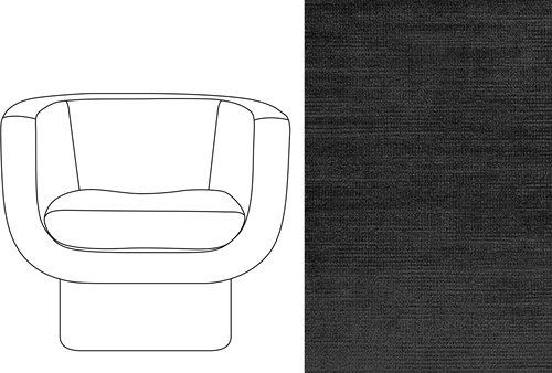Sketch Block Chair Avignon Black (699)