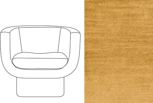 Sketch Block Chair Avignon Golden Sand (440)