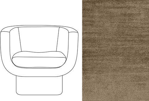 Sketch Block Chair Avignon Mink (370)