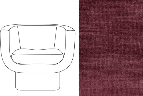 Sketch Block Chair Avignon Purple Plum (870)