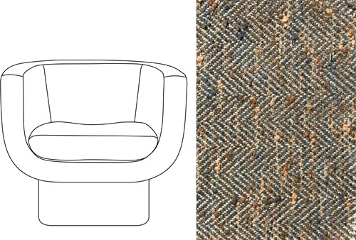 Sketch Block Chair Magnus Chocolat