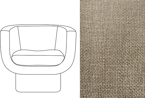 Sketch Block Chair Paco Gris Taupe