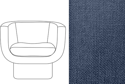 Sketch Block Chair Paco Blue Iris