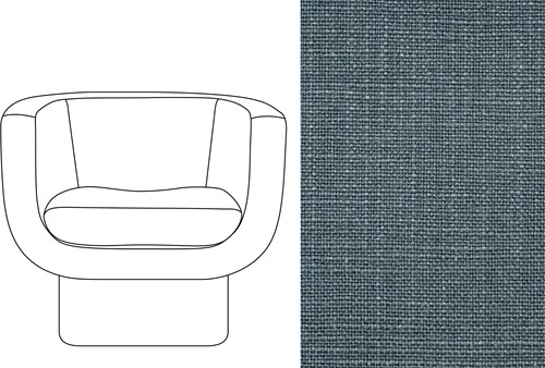 Sketch Block Chair Rave Blue Nights (285)