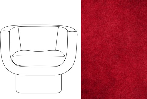 Sketch Block Chair Velour 001