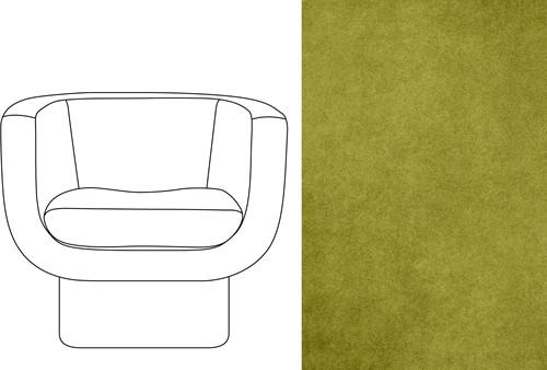 Sketch Block Chair Velour 002