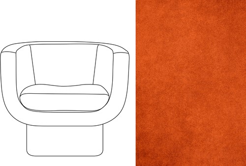 Sketch Block Chair Velour 004