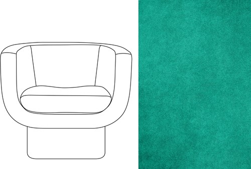 Sketch Block Chair Velour 006