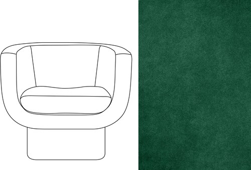 Sketch Block Chair Velour 020