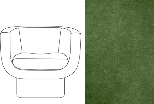 Sketch Block Chair Velour 023