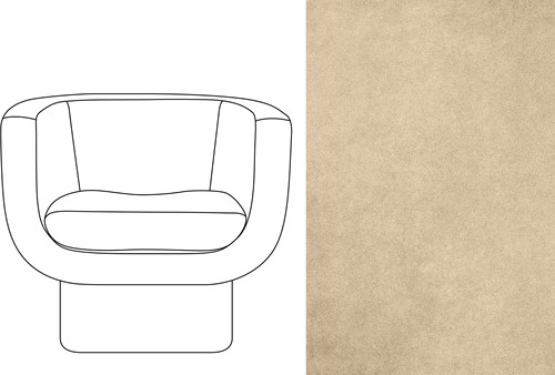 Sketch Block Chair Velour 031
