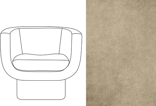 Sketch Block Chair Velour 032