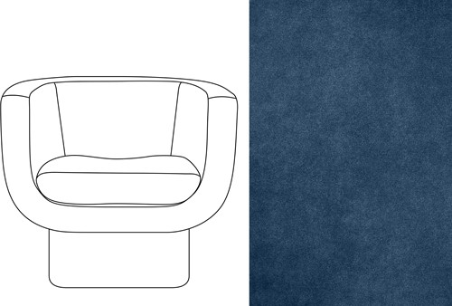 Sketch Block Chair Velour 061