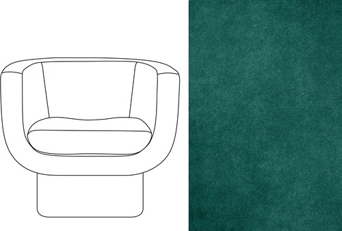 Sketch Block Chair Velour 065