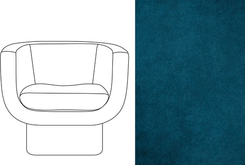 Sketch Block Chair Velour 067