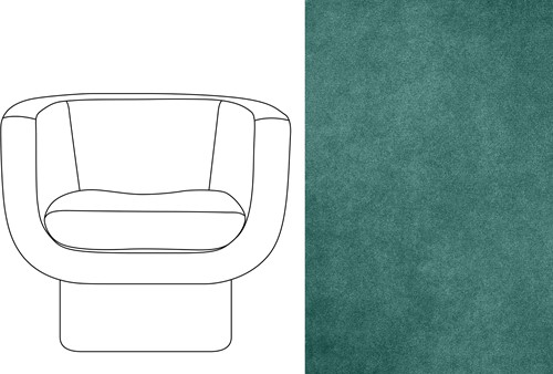 Sketch Block Chair Velour 068