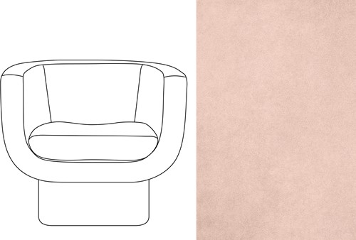 Sketch Block Chair Velour 081