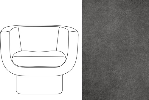 Sketch Block Chair Velour 091