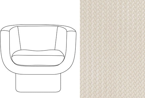 Sketch Block Chair Wicker 01