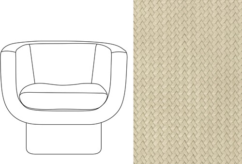 Sketch Block Chair Wicker 02